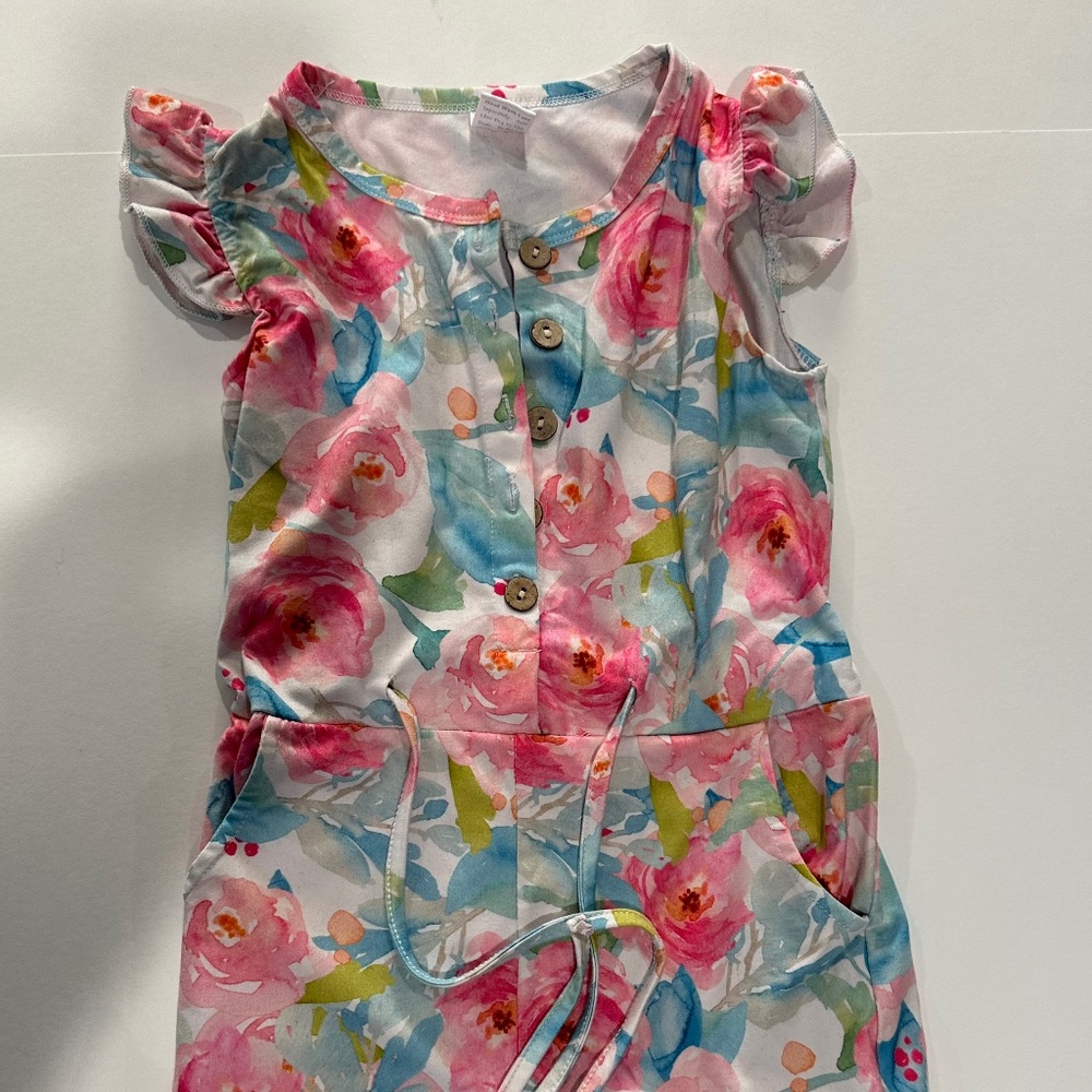 Floral Multicolor Romper Size 8.‎